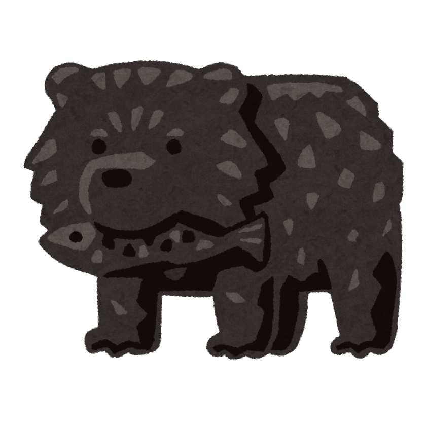 イラスト：木彫りの熊