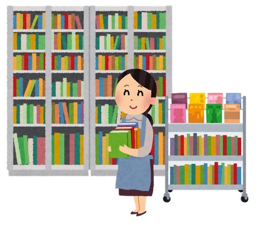 写真：図書蔵書点検１