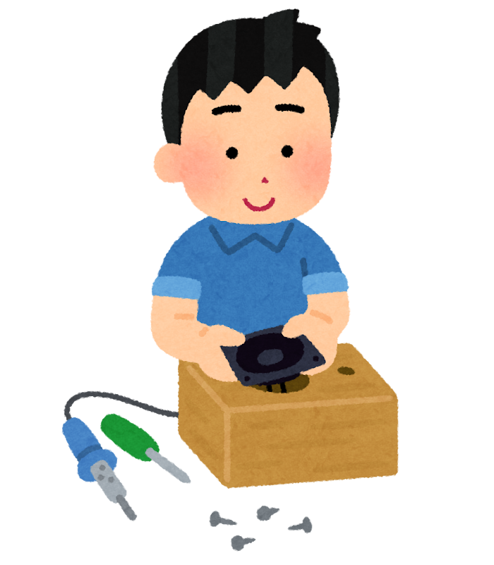 イラスト：工作をする人