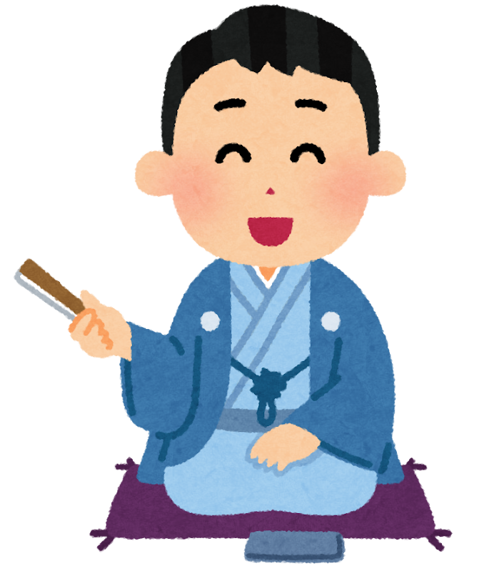 イラスト：落語をする人
